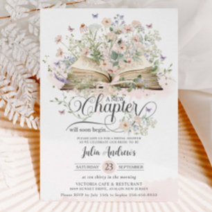 Invitation Livres Fleur Sauvage Rouge aux Joues Nouveau Chapi