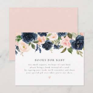 Invitation Livres floraux de la Marine romantique et douce po