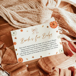 Invitation Livres pour Baby Card, Baby shower Citrouille rose