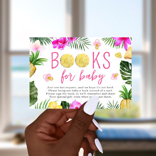 Invitation Livres Pour Bébé Ananas & Pacificateurs Douche ros