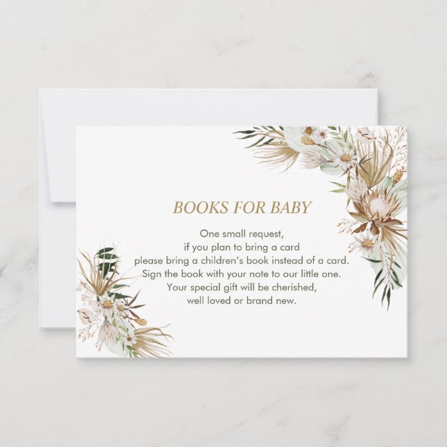 Invitation Livres pour bébé, Demande de livre, Baby shower Bo (Devant)