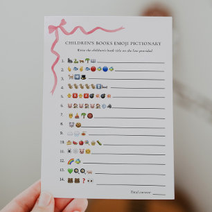 Invitation Livres pour enfants Emoji Pictionary Shower Jeu