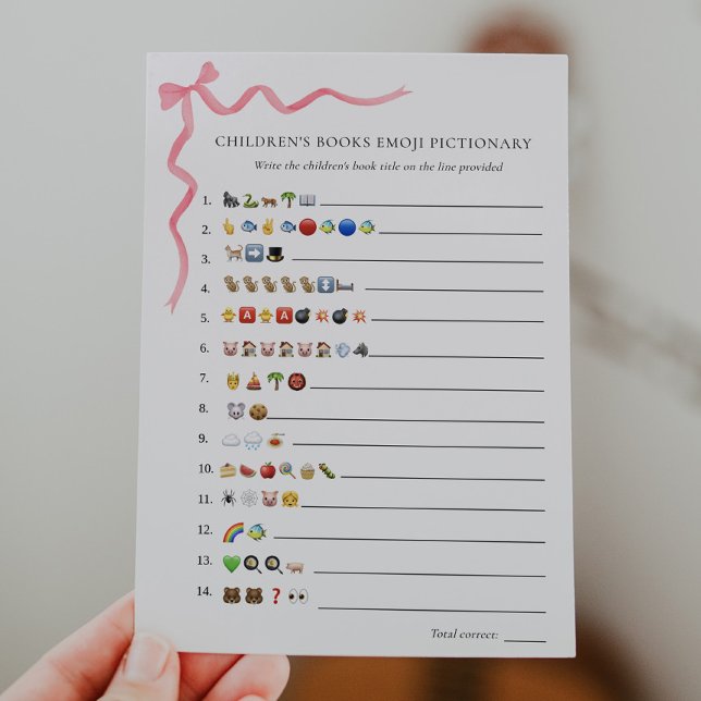 Invitation Livres pour enfants Emoji Pictionary Shower Jeu (Créateur téléchargé)