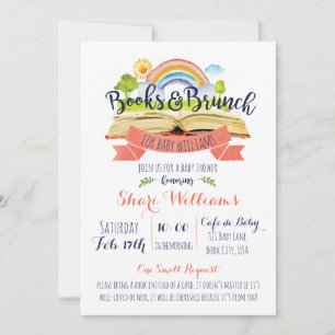 Invitation Livres sur mesure et Baby shower de Brunch Invitat