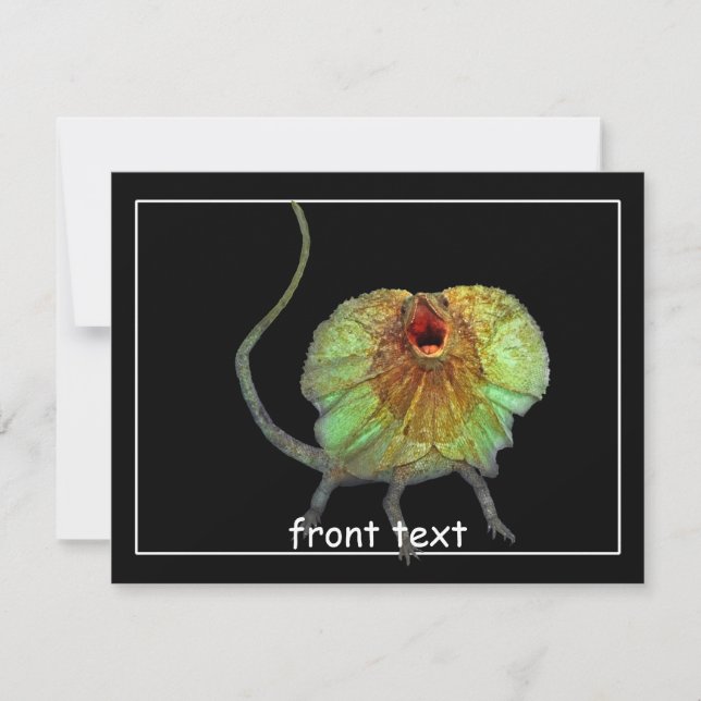 Invitation Lizard hurle (Devant)