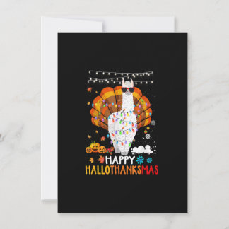 Invitation Llama Hallothanksmas Halloween Thanksgiving