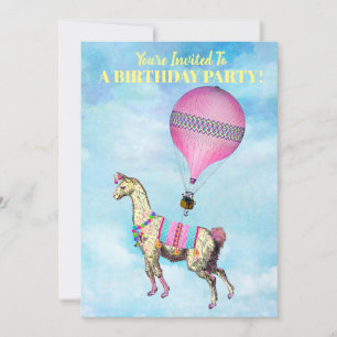 Invitation Llama Volant