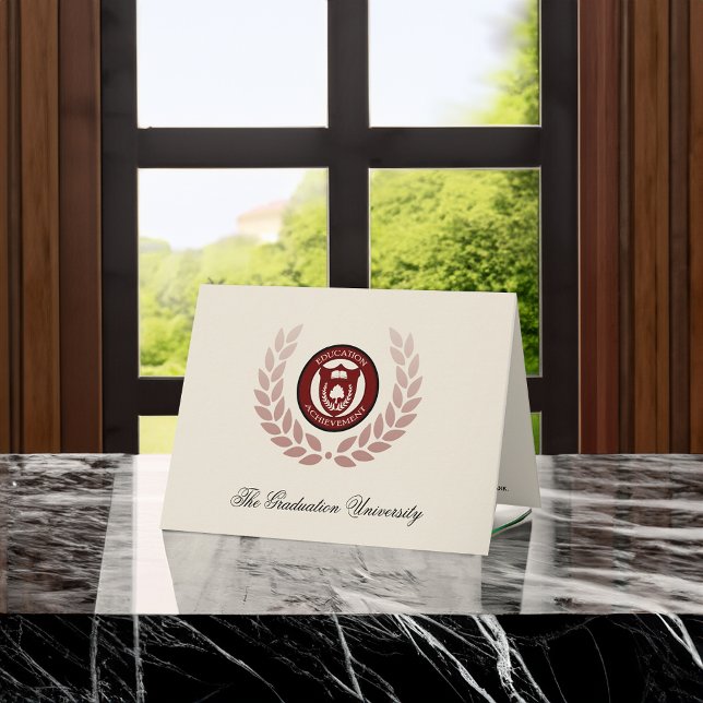 Invitation Logo Annonces de diplômes scolaires ou universitai (Elegant formal graduation announcement cards)