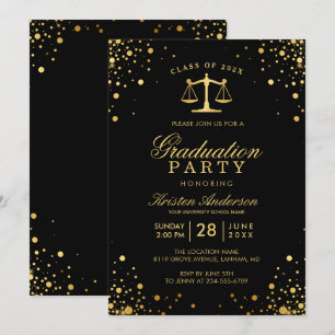 Invitation Logo de l'école de droit Graduate Graduate Party