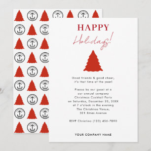 Invitation Logo de l'entreprise Christmas Party Business