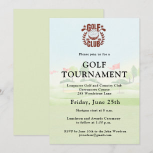 Invitation Logo de tournoi de golf d'entreprise 