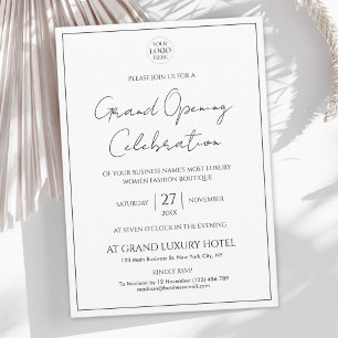 Invitation Logo d'entreprise personnalisé Ouverture grandiose