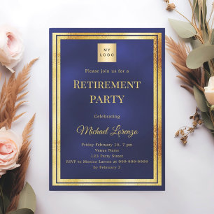 Invitation Logo d'entreprise pour une fête de retraite en ble
