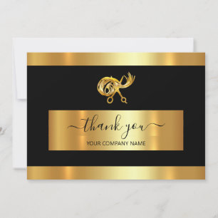 Invitation Logo des ciseaux d'or Merci à l'entreprise Insérer