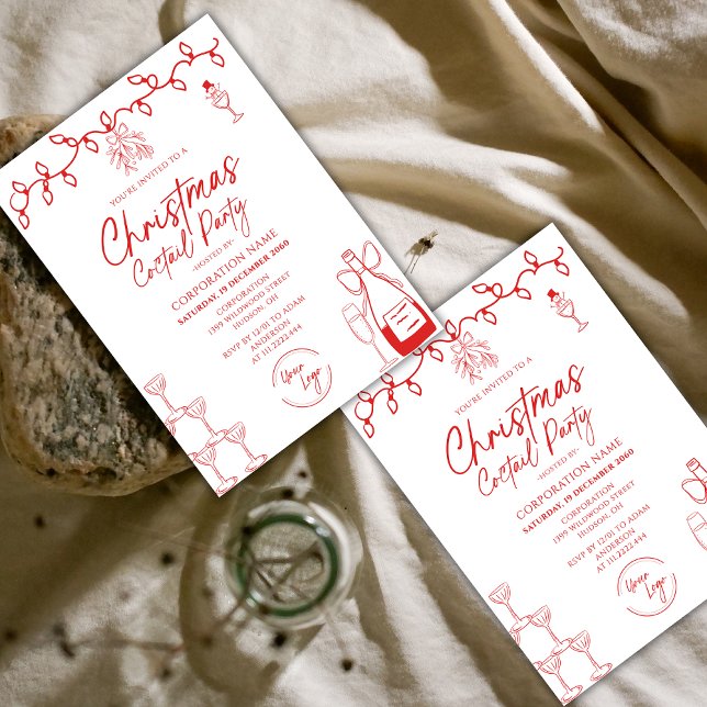 Invitation LOGO Doodle Corporation Christmas Cocktail Party (Créateur téléchargé)