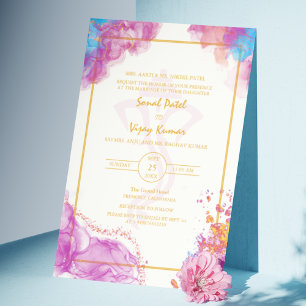 Invitation Logo du Mariage indien moderne Ganesha