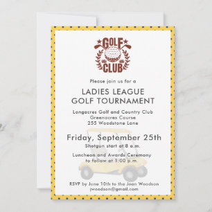 Invitation Logo du tournoi de la ligue des dames de Golf Club