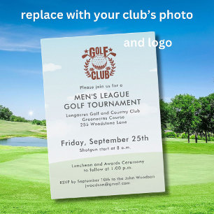 Invitation Logo du tournoi de la ligue masculine de golf Club