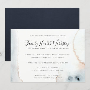 INVITATION LOGO ÉVÉNEMENT ATELIER PINCEAU AQUARELLE AQUA GOLD