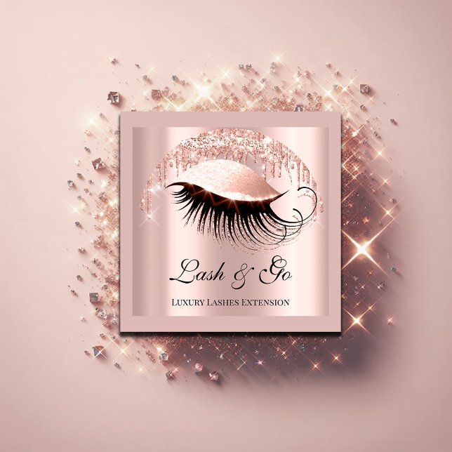 Invitation Logo personnalisé du Rose d'extension Eyelash de m (Makeup Artist Eyelash Extension Rose Custom Logo Invitation)