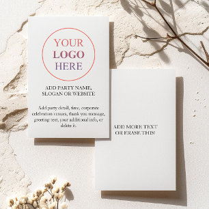 Invitation Logo promotionnel personnalisé – Aucune commande m