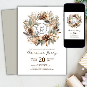 Invitation Logo Winter Wreath Company Christmas Party