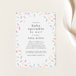 Invitation Longue Distance Bébé Sprinkles Par Courrier