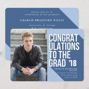 INVITATION LONGUE OMBRE FÉLICITATIONS À LA MARINE GRAD