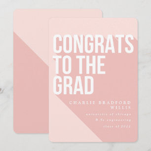 INVITATION LONGUE OMBRE FÉLICITE POUR LE BLUSH GRAD