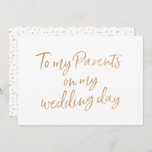 Invitation L'or s'est levé à mes parents