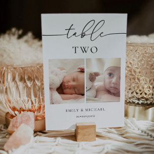 Invitation Lorsque Nous Étions Mariage Âge Numéro de la table