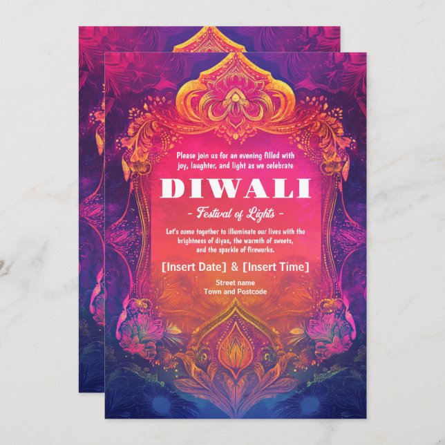 Invitation Lotus Luminescente (Devant / Derrière)