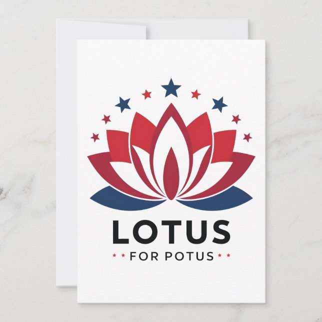 Invitation Lotus pour POTUS Kamala Harris 2024 (Devant)