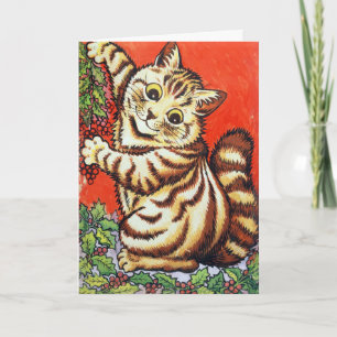 Invitation Louis Wain Noël Chat Décoration Personnalisée