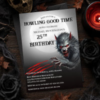Loup-garou noir fête d'anniversaire Halloween tout