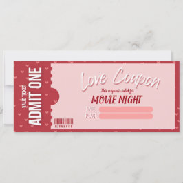 Invitation Love Coupon Valentine's Day Card