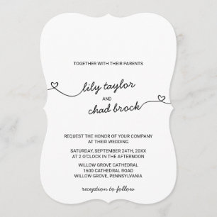 Invitation Love Hearts Mariage