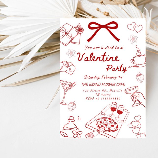 Invitation Love & Hearts Valentine’s Celebration Party (Créateur téléchargé)