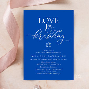 Invitation Love Is Brewing Baby Shower   Calligraphie Élégant