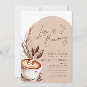Invitation Love is Brewing Café Enterrement de Vie de Jeune F