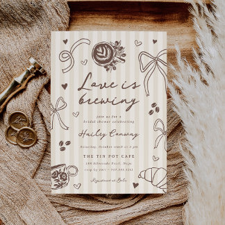 Invitation "Love is Brewing" Coffee Bridal Shower