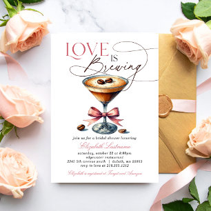 Invitation Love is Brewing Espresso Martini Enterrement de Vi