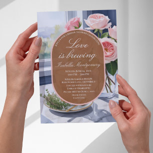 Invitation Love Is Brewing Morning Latte Enterrement de Vie d