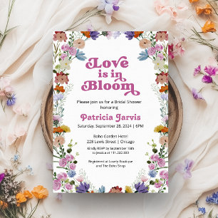 Invitation Love Is In Bloom Baby Shower Fleur Sauvage