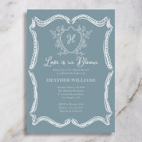 Love Is In Bloom Régence Crête Bleu Baby Shower