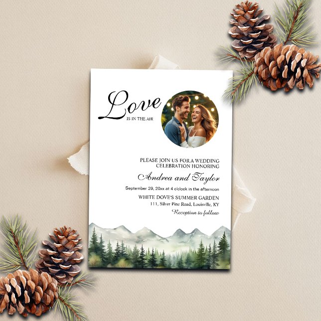 Invitation Love is in the air Photo Wedding (Créateur téléchargé)