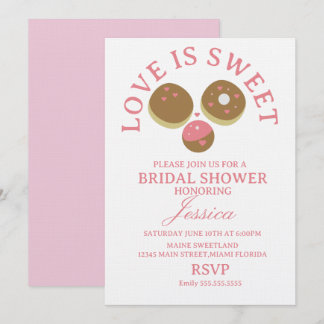 Invitation Love is sweet donuts Bridal Shower