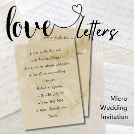 Invitation Love Lettres MICRO MARIAGE Parchemin manuscrit