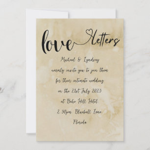 Invitation Love Lettres Vintage Rustic Charm Micro Mariage