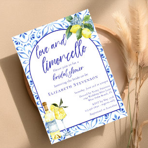Invitation Love Limoncello Italien Fête des mariées manuscrit